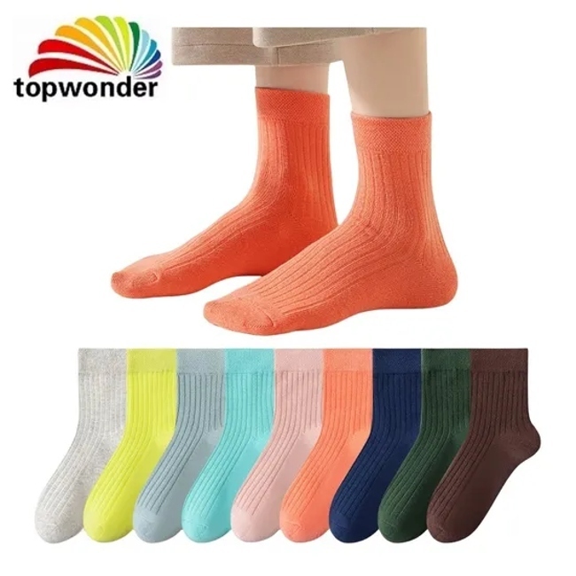 Wholesale and Customize Single Color Stripe Sock Ankle Sock Stripe Sock for Women, Men and Kids