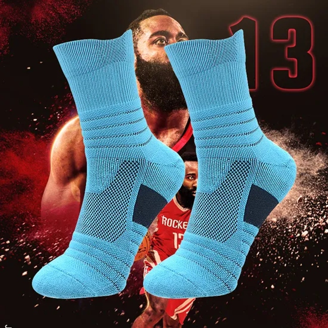Basketball Men, Cushioned Athletic Crew for Men Women, Protective Elite, Sports Socks Cycling