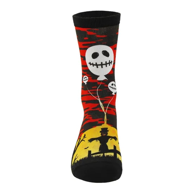 Wholesale Halloween Women Bamboo Crew Men Customized Printed Socks