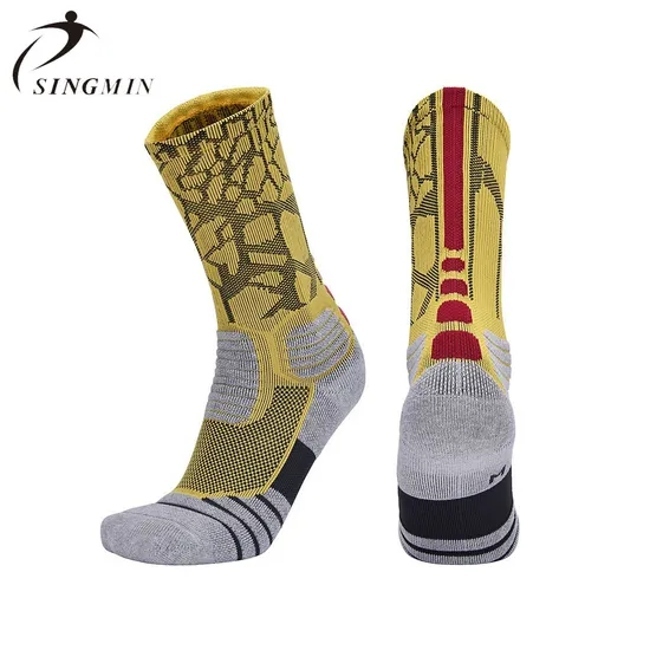 High Quality Custom Design Your Own Men Crew Sport Basketball Socks Athletic Logo Socks Customize