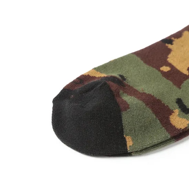Fashion Design Camo Men′s Outdoor Camouflage Cotton Crew Socks, Printed Socks
