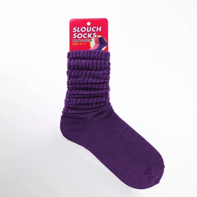 Low MOQ Funny Designer OEM Crew Custom Logo Winter Women Packaging Men Design Slouch Socks