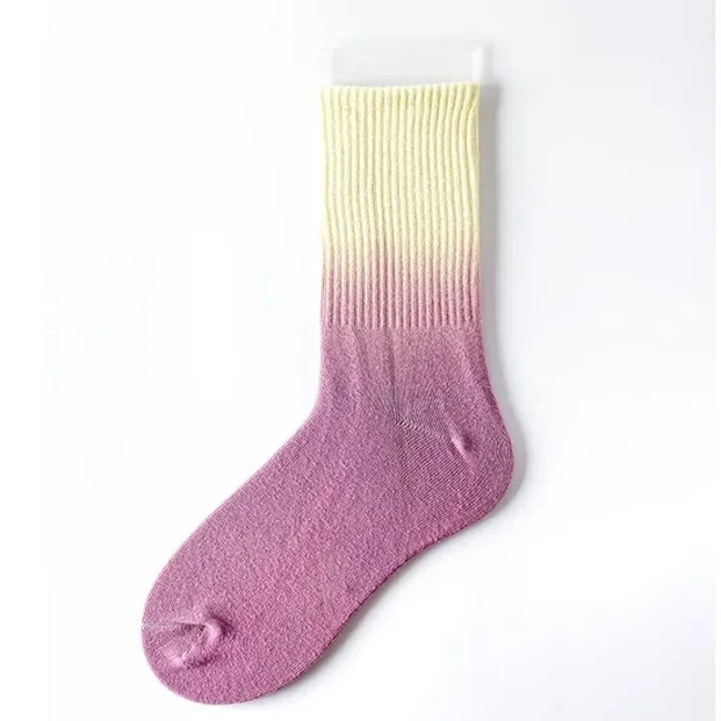 Tie Dye Unisex Men Women Couple Sports Basketball Cotton Crew Socks