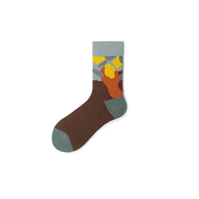 Wholesale Custom Logo Men Ladies Kids Children Cotton Crew Artistic Socks