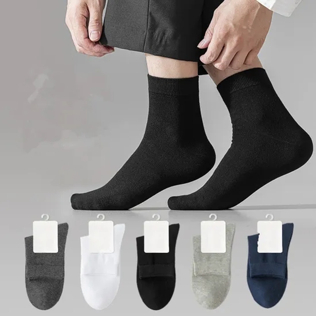 Fashion Soft Cotton Male Custom Socks Men Logo Crew Knitted Socks