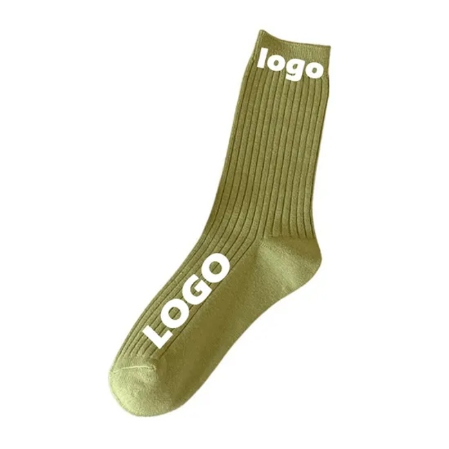 2024 Design Your Logo Fitness Crew Socks for Men Women Customized Sporty Socks for Summer Autumn