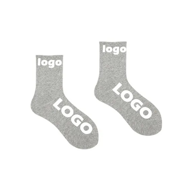 Free Design & Mock up Made Your Own Logo Crew Sock Customise Cotton Socks Custom Design Men Socks
