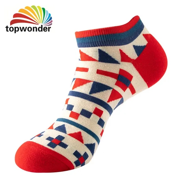 Wholesale and Customize All Designs of Geometric Figure Sock, Boat Sock, Low Cut Sock, Summer Sock in Many Colors, Sizes and Material
