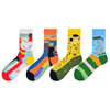 Fashion Low Price Unisex Men Women Polyester Cotton Wholesale Jacquard Crew Socks