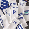 Custom Logo Embroidered Knitted Crew Socks, Stylish Pure Cotton Men′s Socks for Daily Wear