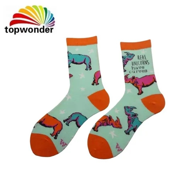 Wholesale and Customize Fashion Sock Cartoon Sock Crew Sock in All Designs for Women Men and Kids