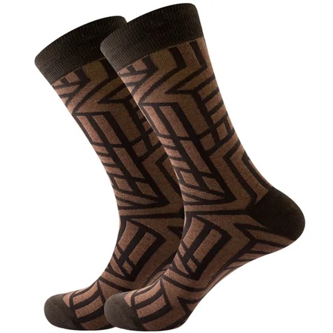 Factory Custom Novelty Bamboo Funny Socks Leisure Crew Tube Cotton Happy Colorful Socks for Men