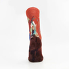 Wholesale Crew Cotton Men Women Customized Red Paint Printed Socks