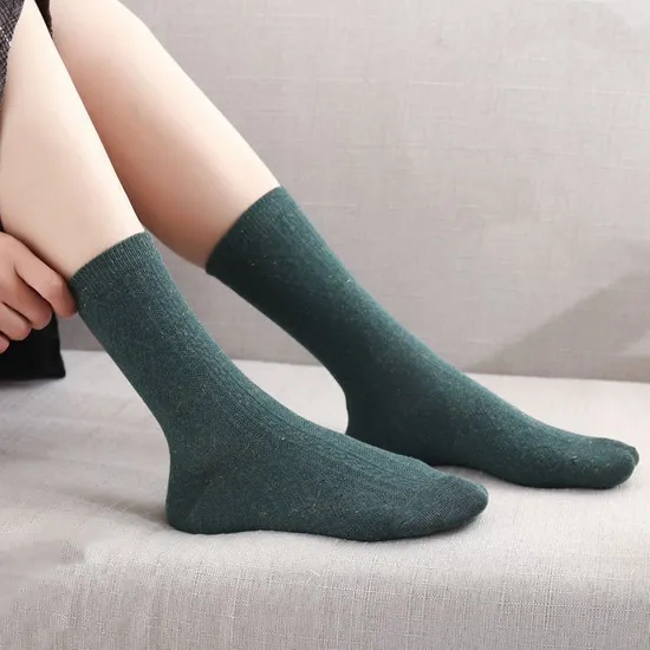 Unisex Custom Women Men Wholesale Cotton Twisted Flower Crew Socks