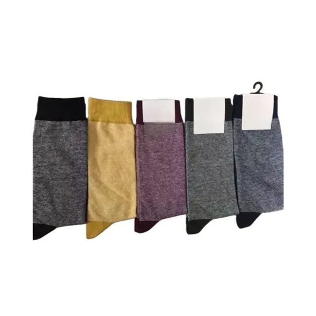 Antibacterial Soft Breathable High Elastic Cotton Colorful Stripe Men Ankle Crew Socks
