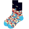 Wholesale Custom Funny Crazied Colorful Funkied Cool Mens Fashion Dress Cotton Socks Crew Happiness Socks for Men