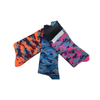 Antibacterial Soft Breathable High Elastic Cotton Colorful Block Camo Stripe Men Ankle Crew Socks