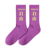 Custom Unisex Fashion Chinese Character Women Men Cotton Wholesale High Elastic Crew Socks