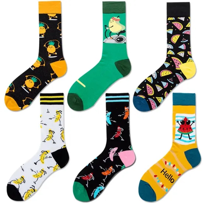 Fashion Sports Socks Men′ S Cotton Custom Socks Cartoon Crew Regular Male Sports Socks
