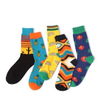 Designer Custom Jacquard Knitted Logo Cotton Black White Crew Men Women Custom Sports Socks