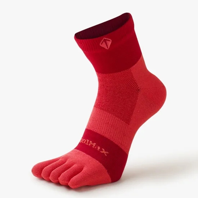 Custom Wholesale Men′s Black Mini Crew Coolmax Five Finger Injinjii Toe Socks