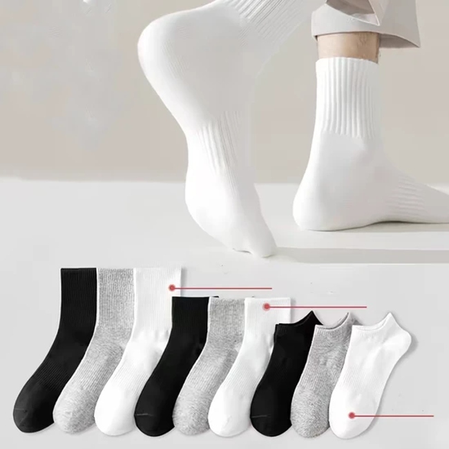 Summer Custom Logo Breathable Business Socks Wholesale Fashion Men Plain Crew Classic Bamboo Socks