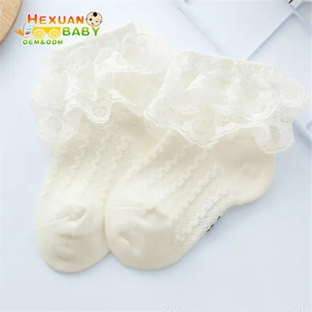 Cute Lace Flower Lace Summer Newborn Baby Girls Socks Cotton Princess Anti Slip Kids Socks