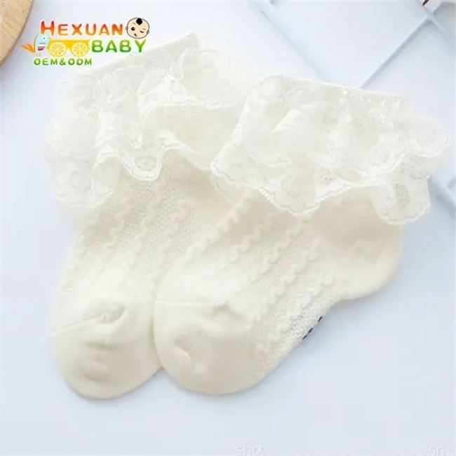Cute Lace Flower Lace Summer Newborn Baby Girls Socks Cotton Princess Anti Slip Kids Socks
