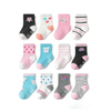 Young Children Kids Toddler Baby Black and White Body Warm Organic Cotton Soft Non Skid Slouch Quarter Grip Socks for Non Slip