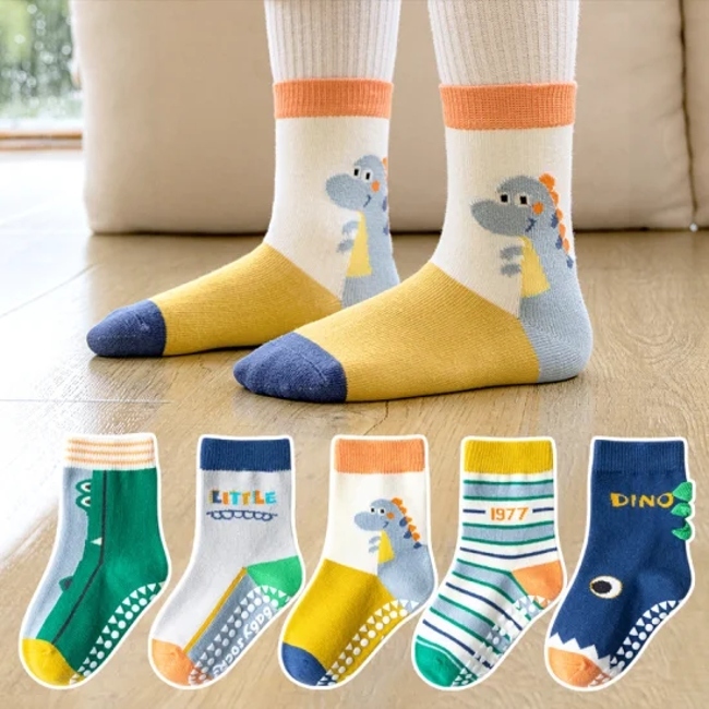 Baby Cute Animal Jacquard Cottonmix ABS Sock Rib Christmas Dispensing Socks