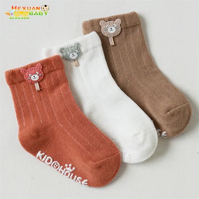 New Children Socks Popular Style Cute Fall and Autumn Style Baby Socks Breathable Pure Cotton Kids Socks