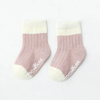 First Steps Small Baby Infant Slouch Ruffle Cuff High Knee Nonslip Grip Thick Wool Socks with Anti Slip Gripper