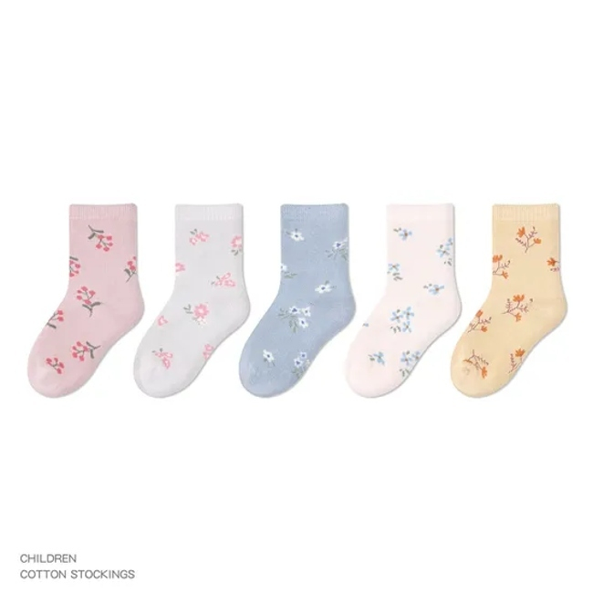 Newborn Baby Socks Mesh Breathable Winter Cotton Cartoon Cute Cozy Floral Infant Short Solid Color Toddlers Sock