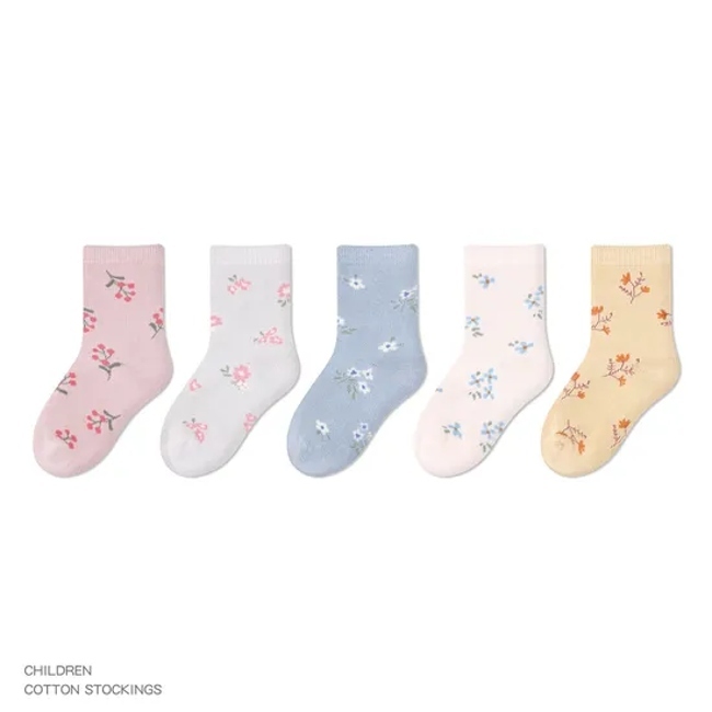 Newborn Baby Socks Mesh Breathable Winter Cotton Cartoon Cute Cozy Floral Infant Short Solid Color Toddlers Sock
