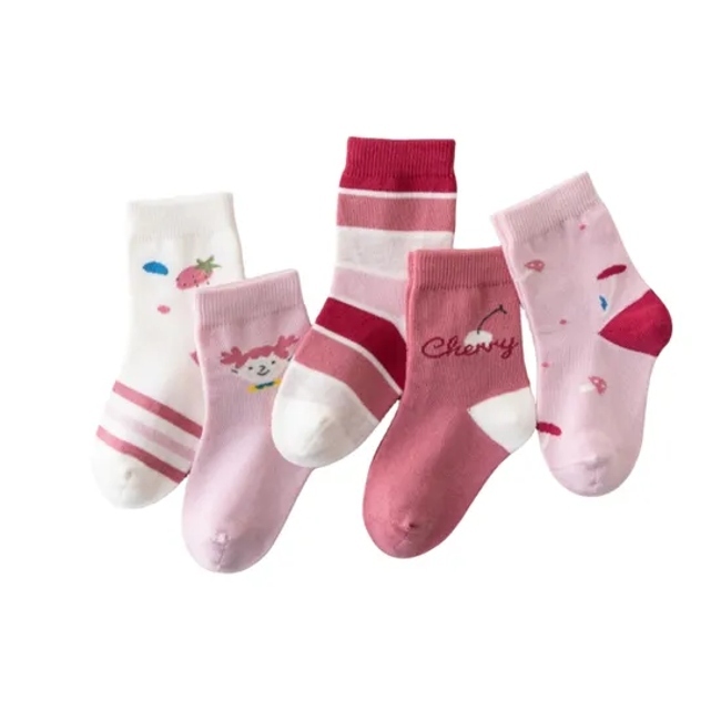 Anti Bacterial Breathable Skin Friendly Babies Fashion Lovely Cute Cotton Ankle Crew Soft Little Sock