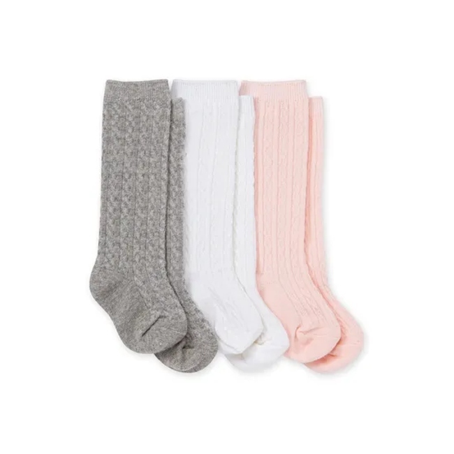 Baby Baby Girls′ Knit Knee High Organic Cotton Stockings Basic Socks