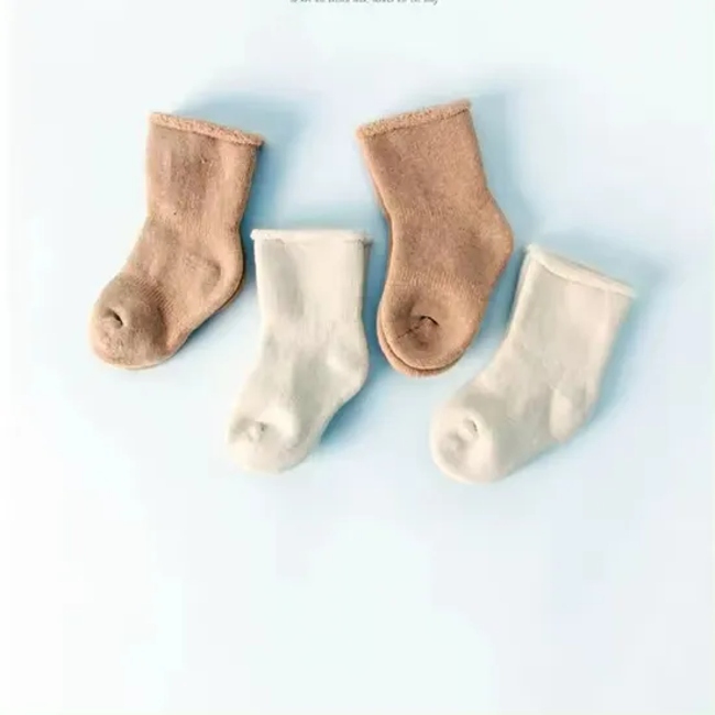 Custom Thick Warm Knitted Baby Organic Skin Friendly Socks