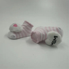 Pink "I Love Mom" Cotton Cute Indoor Non Slip Crawling Socks