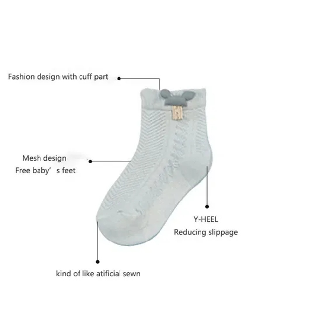 Wholesale Comfortable Mesh Breathable Newborn Baby Socks