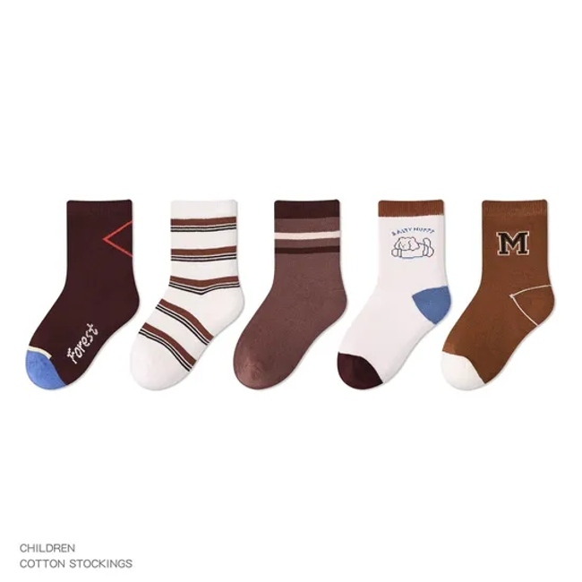 Wholesale Pairs Assort Knitted Colorful Cotton Baby Kids Crew Socks