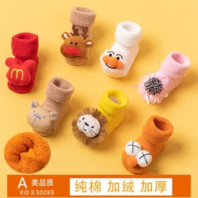 Cute Newborn Baby Thickening Socks Children Floor Socks Non Slip