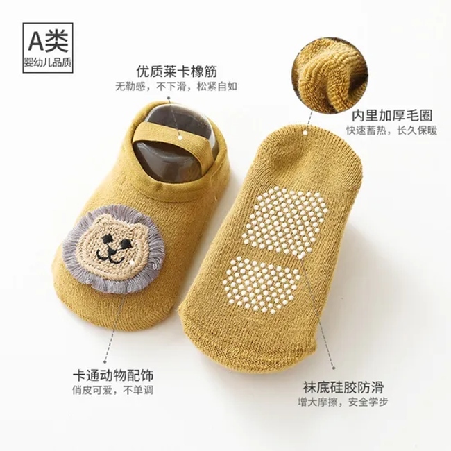 Autumn&Winter Thickened Floor Socks Children′s Cartoon Accessories Binding Non Slip Learning Baby Shoes Slipper Kids Socks