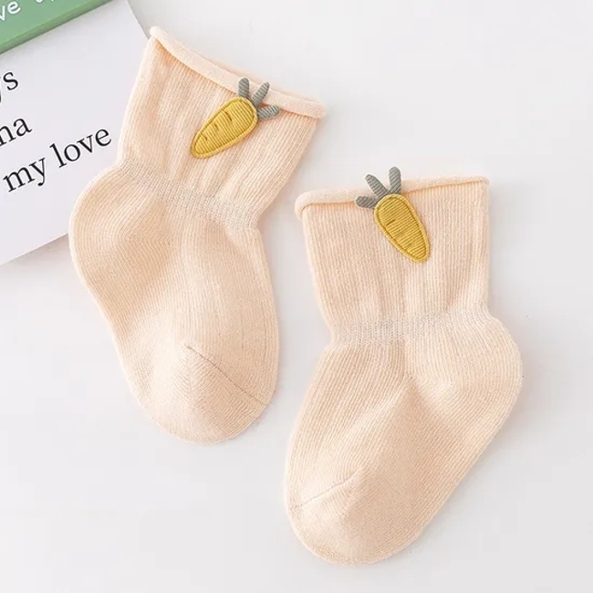 Wholesale Plain Color Free Sample Cute High Quality Cotton Soft Baby Socks Trampoline Socks for Baby