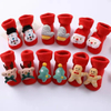 D Cartoon Christmas Thick Red Infant Winter Anti Slip Baby Socks