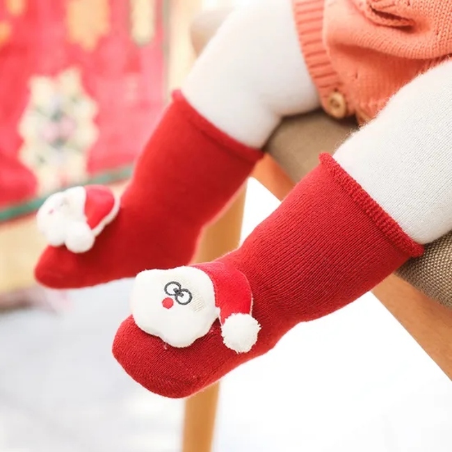 Newborn Baby Socks Autumn and Winter Baby MID Tube Cartoon Doll Socks Children′s Dispensing Floor Socks