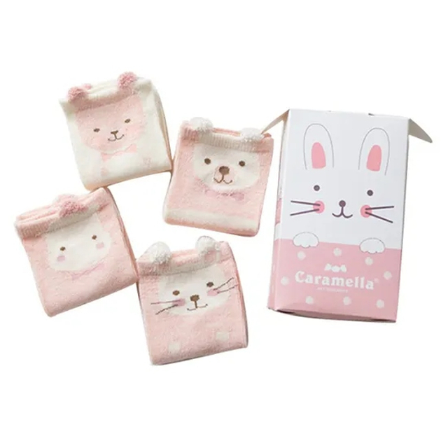 High Quality Custom Design Cheap Cute Animal Pairs Box Set Cotton Baby Socks