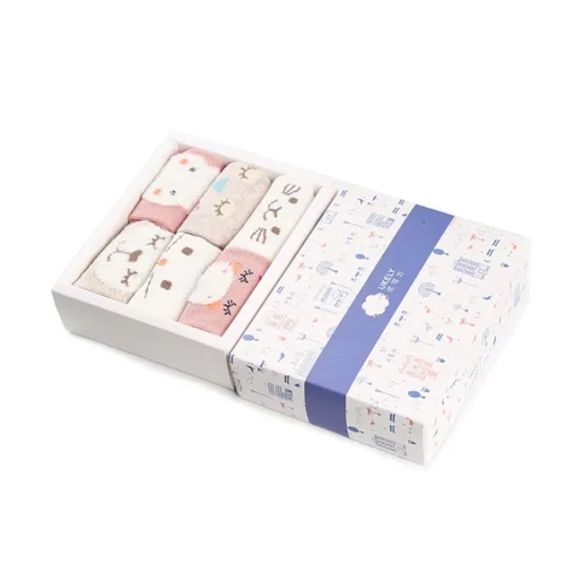 Children Baby Kids Unisex Cotton Wholesale Gift Box Crew Non Slip Socks