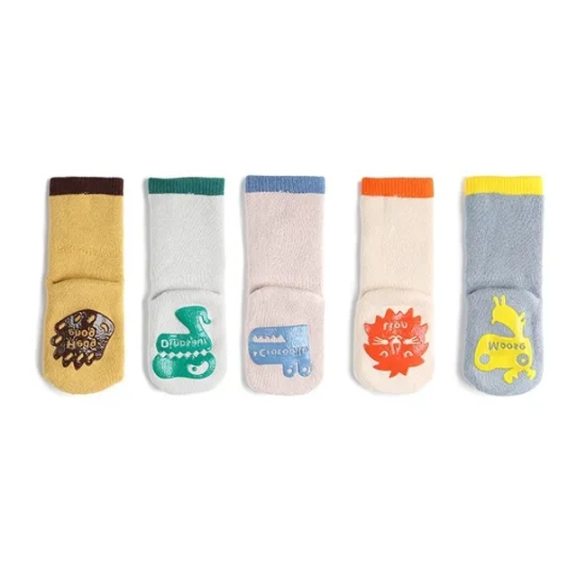 Low Price Custom Children Baby Kids Unisex Cotton Terry Non Slip Short Socks