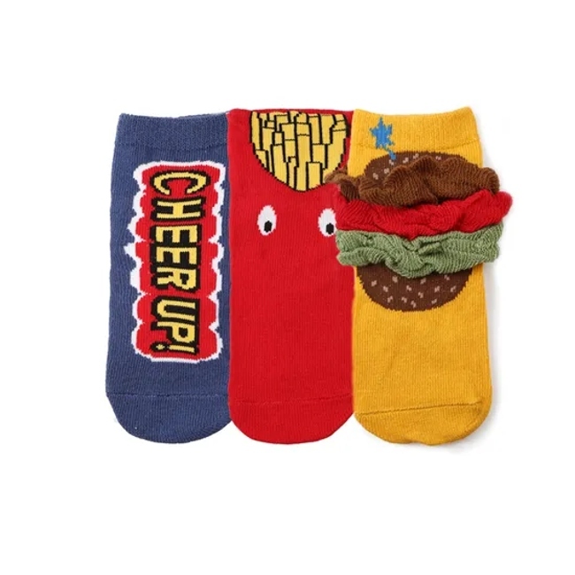 Wholesale Novelty Custom Children Baby Kids Unisex Cotton Short Socks