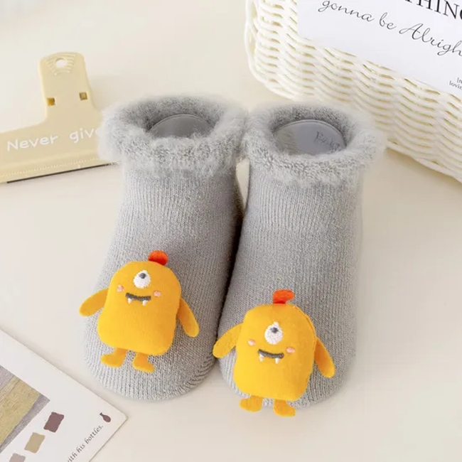 Unisex Newborn and Baby Terry Toy Socks